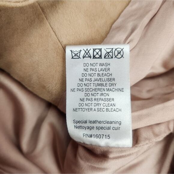 Retrofete Tai Suede Biker Jacket in Tan Size Small NWT - Picture 13 of 15